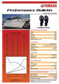 Kevlacat 9.0m 3400 Series with Yamaha F30 Performance Bulletin