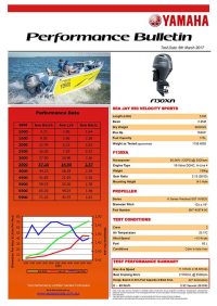Sea Jay 550 Velocity Sports with Yamaha F130XA Performance Bulletin