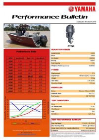 Sea Jay 630 Vision with Yamaha F150 Performance Bulletin
