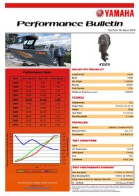 Sea Jay 670HT Trojan with Yamaha F225XCA Performance Bulletin