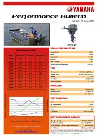 Sea Jay 398 Creekmasta with Yamaha F25C Performance Bulletin