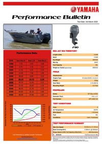Sea Jay 503 Territory with Yamaha F90 Performance Bulletin